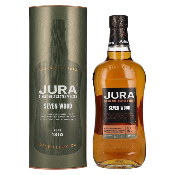 Škotski whisky Jura Seven Wood Single Malt + GB 0,7 l