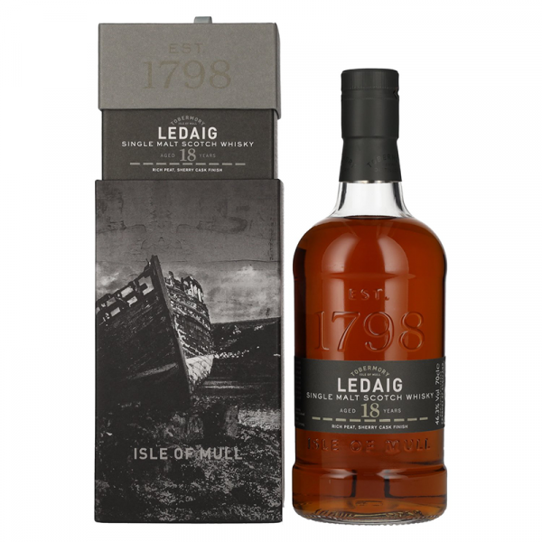 Škotski Whisky Ledaig 18yo Single Malt + GB 0,7 l