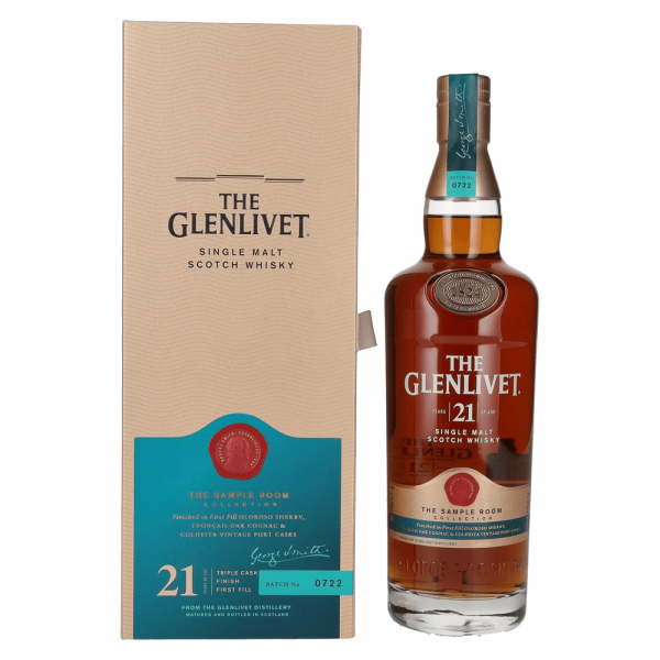 Škotski whisky The Glenlivet 21 Years Old THE SAMPLE ROOM COLLECTION Single Malt + GB 0,7 l