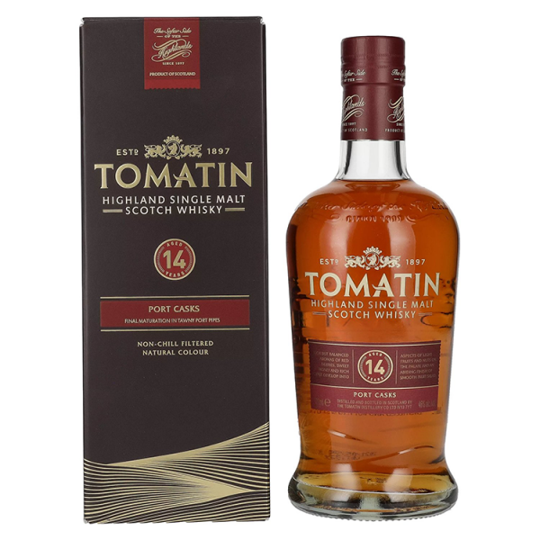 Škotski Whisky Tomatin 14y Port cask single malt + GB 0,7 l
