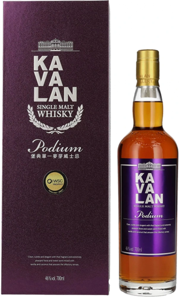 Tajvanski Whisky PODIUM Single malt Kavalan + GB 0,7 l
