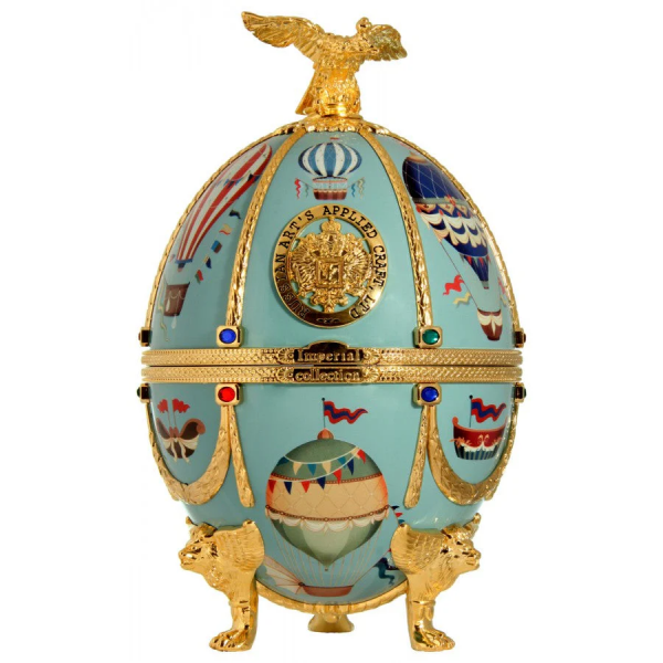 Vodka Imperial Collection Vodka Faberge Egg Light Blue Baloons + GB 0,7 l