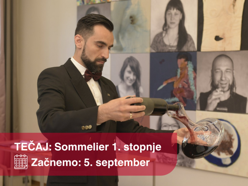 Društvo Sommelier Slovenije razpisuje več tečajev